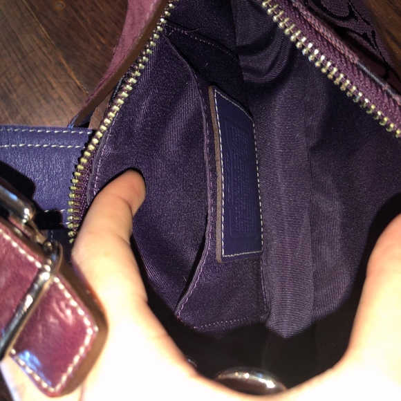 Burgundy Coach Purse - Picture 3 of 4